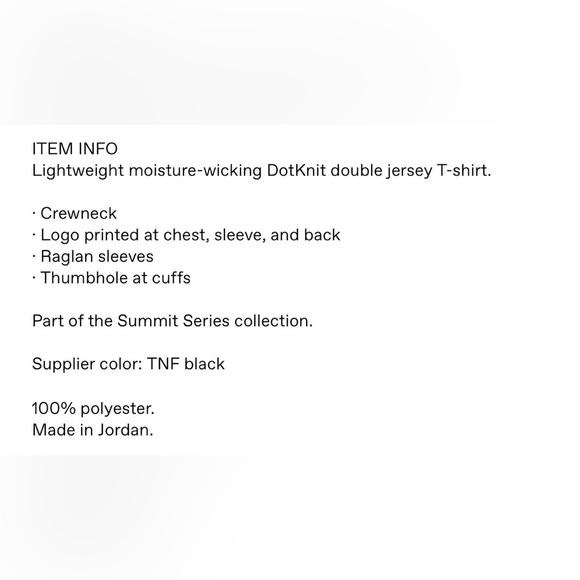 NWOT The North Face Black Summit Series Pro 120 Long Sleeve T-Shirt - Picture 5 of 15